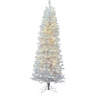 Vickerman 95 White Salem Pencil Pine Artificial Christmas Tree with 600 Warm White LED lights