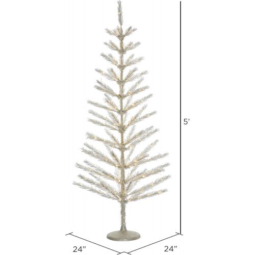  Vickerman Champagne Feather Christmas Tree