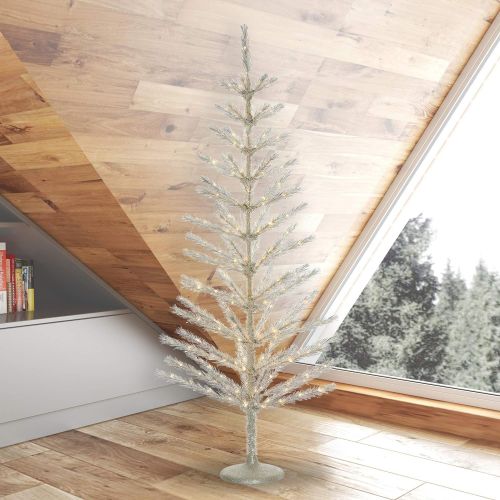  Vickerman Champagne Feather Christmas Tree