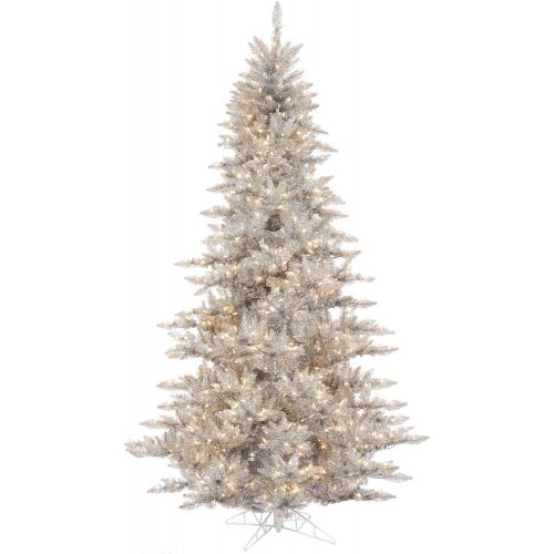  Vickerman Fir Tree with 234 PVC Tips & 100 Dura-lit Style Lights on Grey Wire, 3, ClearSilver