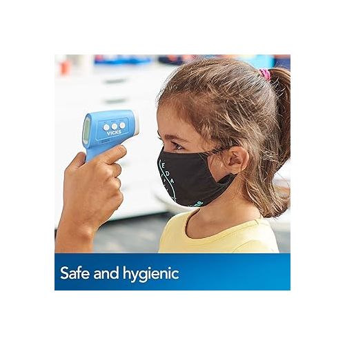 빅스 Vicks Non-Contact Infrared Thermometer for Forehead, Food and Bath - Touchless Thermometer for Adults, Babies, Toddlers and Kids - Fast, Reliable, and Clinically Proven Accuracy