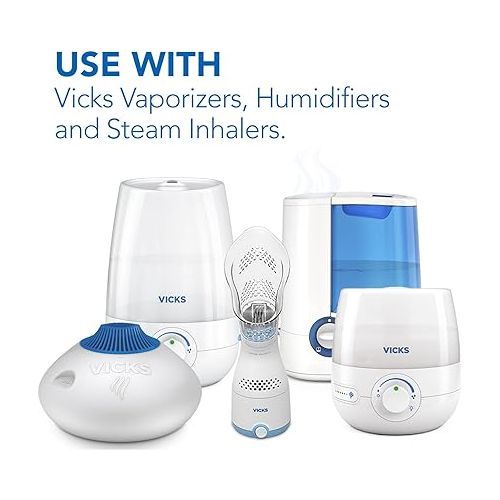 빅스 Vicks VapoPads Plus with Intense Cold Blasting Menthol Value Pack, Vapor Pads for Vicks Humidifiers, Vaporizers and Steam Inhaler, 20 Count, White, VSP29