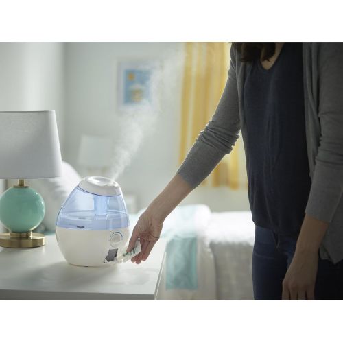 빅스 Vicks Mini Filter Free Cool Mist Humidifier Small Humidifier for Bedrooms, Baby, Kids Rooms, Auto-Shut Off, 0.5 Gallon Tank for 20 Hours of Moisturized Air, Use with Vicks VapoPads