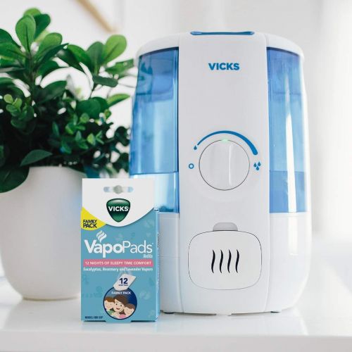 빅스 Vicks Ultrasonic CoolRelief Filter Free Humidifier with VapoSteam