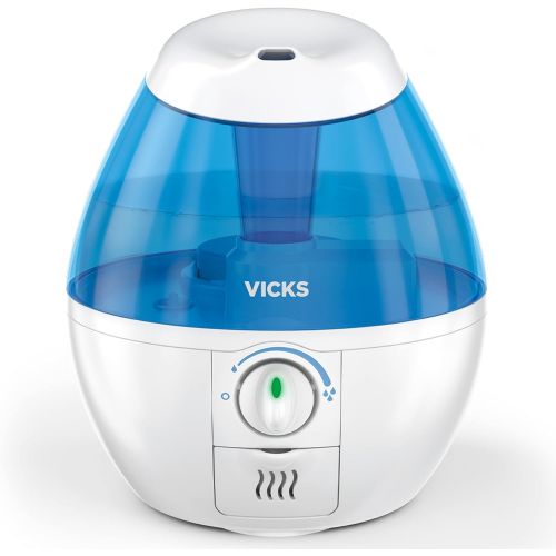 빅스 Vicks Mini Filter-Free Cool Mist Humidifier, Small Room, .5 Gallon Tank, Blue  Visible Mist Small Humidifier for Bedrooms, Baby Nurseries and More, Works with Vicks VapoPads