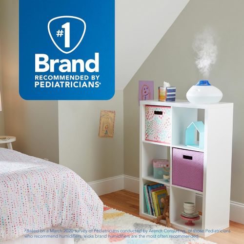 빅스 [아마존베스트]Vicks Warm Steam Vaporizer, Small to Medium Rooms, 1.5 Gallon Tank  Warm Mist Humidifier for Baby and Kids Rooms with Night Light, Works with Vicks VapoPads and VapoSteam