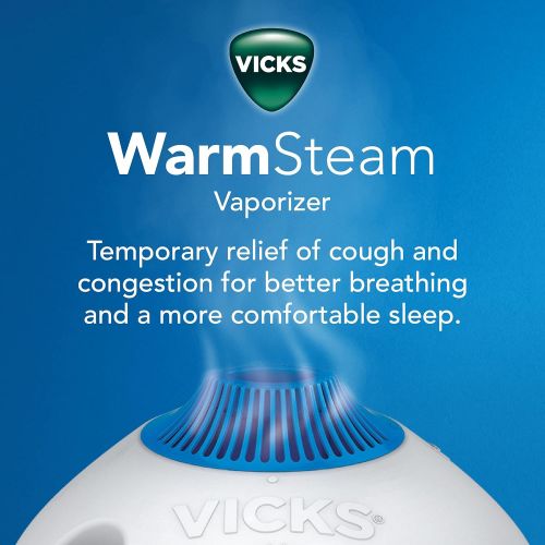 빅스 [아마존베스트]Vicks Warm Steam Vaporizer, Small to Medium Rooms, 1.5 Gallon Tank  Warm Mist Humidifier for Baby and Kids Rooms with Night Light, Works with Vicks VapoPads and VapoSteam