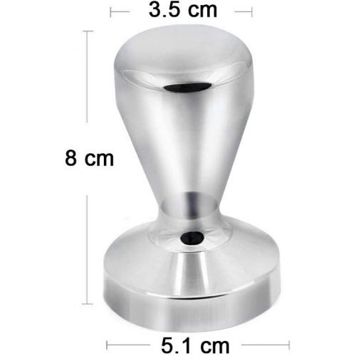  Vicloon Kaffee Tamper, 51mm Base Edelstahl Espresso Tamper mit Silikonmatte 58mm, fuer 51mm Siebtrager, Solid Heavy, Barista Style