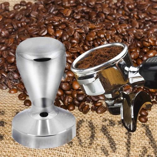  Vicloon Kaffee Tamper, 51mm Base Edelstahl Espresso Tamper mit Silikonmatte 58mm, fuer 51mm Siebtrager, Solid Heavy, Barista Style