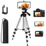 [아마존베스트]Vicloon Tripod Telescopic Mobile Phone Tripod with Mobile Phone Holder & Carry Case, Lightweight Aluminium Phone Tripod for Camera and All Smartphones