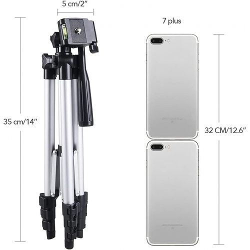  [아마존베스트]Vicloon Tripod Telescopic Mobile Phone Tripod with Mobile Phone Holder & Carry Case, Lightweight Aluminium Phone Tripod for Camera and All Smartphones