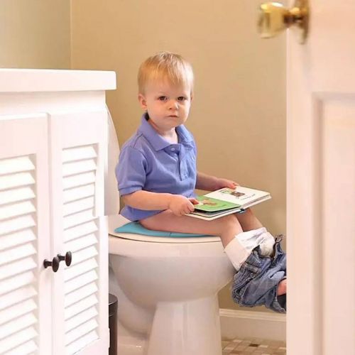  [아마존베스트]Vicsou VICSOU Foldable Potty Training Seat, Baby Travel Toilet Seat Covers Liners with Carry Bag, Upgrade Non Slip Silicone Design for Babies, Toddlers and Kids On The Go (Blue)