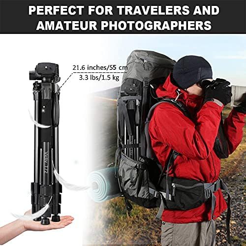  [아마존베스트]Victiv 182 cm Camera Tripod Aluminium Monopod T72 - Lightweight and Compact Travel Tripod for Travelling with 360° Panorama Ball Head and 2 Quick Release Plates for SLR Camera - Bl