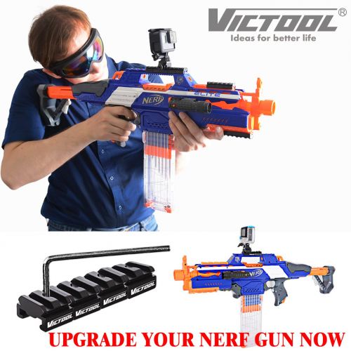  Victool Nerf auf Picatinny Gun Schiene Adapter + Bullet Schultergurt + Bullet Armband fuer Nerf