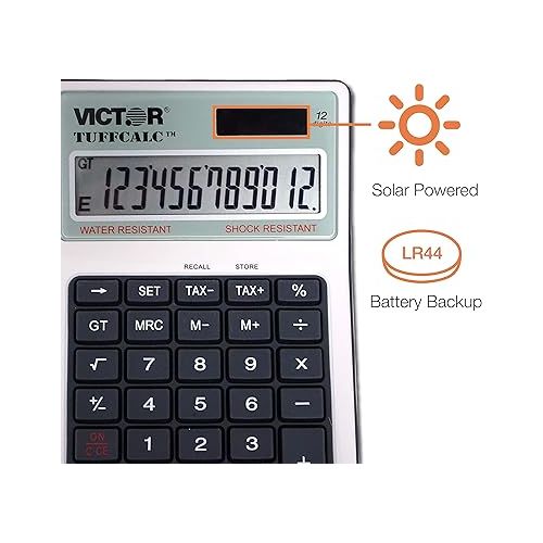  Victor 99901 TuffCalc Calculator, White, 1.8