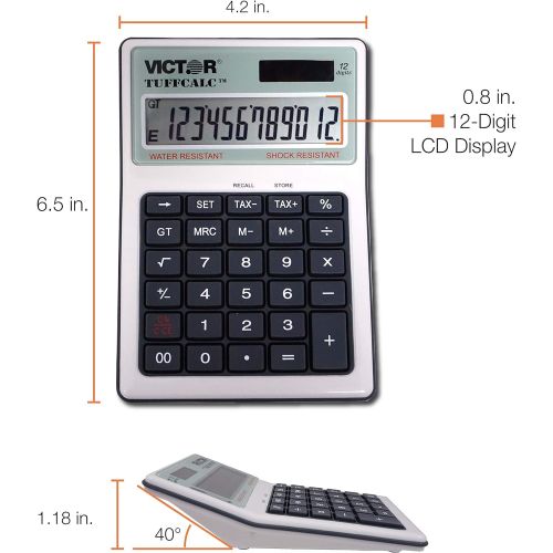  [아마존베스트]Victor 99901 TuffCalc Calculator, White, 1.8 x 4.6 x 6.5