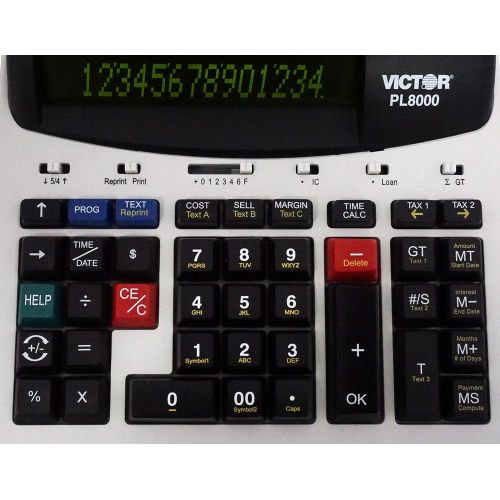  [아마존베스트]Victor Technology PL8000 Thermal Printing Calculator, Prompt Logic, Help Key, 8.0 Lines Per Second