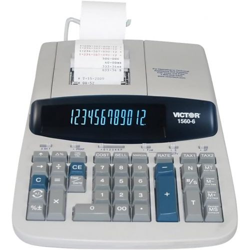  Victor 15606 1560-6 Two-Color Ribbon Printing Calculator, Black/Red Print, 5.2 Lines/Sec