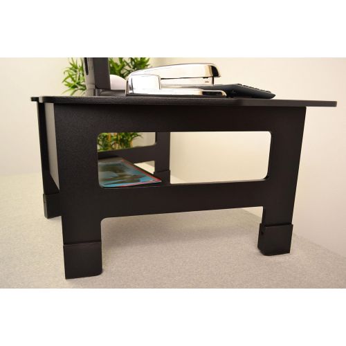  Victor High Rise Collection DC100 Standing Desk with Height Extenders (Black, 28 x 23 x 12-14 12)