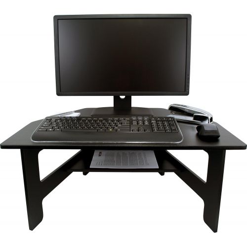  Victor High Rise Collection DC100 Standing Desk with Height Extenders (Black, 28 x 23 x 12-14 12)