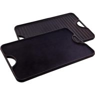 Victoria 20-by-14-Inch Rectangular Cast Iron Griddle, Preseasoned Reversible Griddle