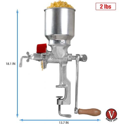  Victoria Manual High Hopper Grain Grinder, Black