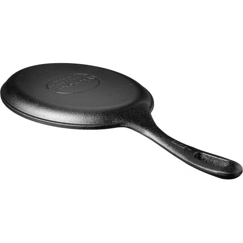  Victoria Cast Iron Fajita Skillet. Black Serving Platter. Seasoned with 100% Kosher Certified Non-GMO Flaxseed Oil, Regular