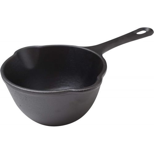  Victoria Cast Iron Sauce Pan. 0.45qt Sauce Pot Seasoned with 100% Kosher Certified Non-GMO Flaxseed Oil.