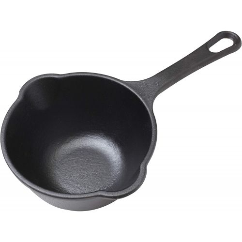  Victoria Cast Iron Sauce Pan. 0.45qt Sauce Pot Seasoned with 100% Kosher Certified Non-GMO Flaxseed Oil.