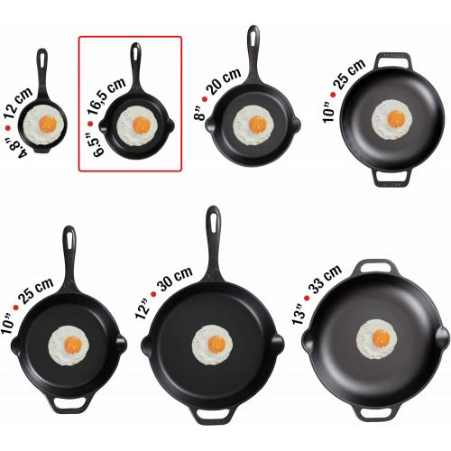  [아마존베스트]Victoria 6.5 Inch Mini Cast Iron Skillet. Small Frying Pan,Seasoned with 100% Kosher Certified Non-GMO Flaxseed Oil