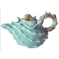 Victorian Trading Co. Victorian Trading Co Blue Seashell Ceramic Teapot 20oz.