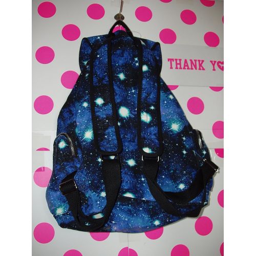  Victorias Secret PINK Backpack Galaxy Canvas School Handbag Book Bag Tote RARE!
