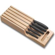 Victorinox Swiss Classic In-Drawer Knife Holder & Knife Set - Includes Knife Organizer, Bread Knife, Santoku Knife, Carving Knife, Paring Knife & Tomato & Table Knife - 6-Piece Set