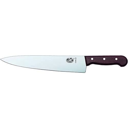  Victorinox Rosewood Kuechen-/Tranchiermesser, mit Holzgriff, Gerade Klinge, 28cm Klingenlange, Swiss Made