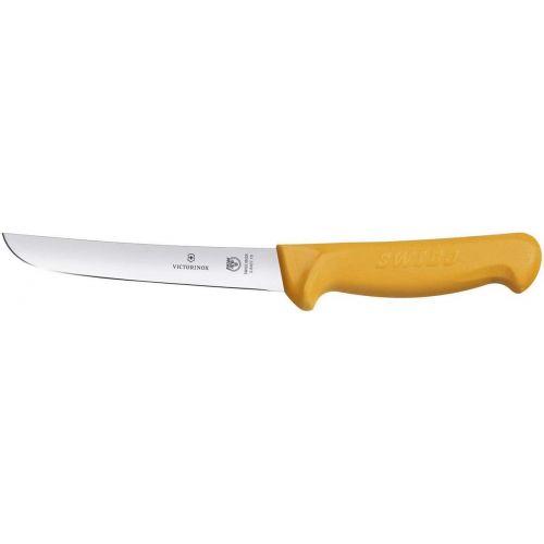  Victorinox Swibo Kuechen-/Ausbeinmesser, 16 cm Klinge, Gebogen, Breit, gelb