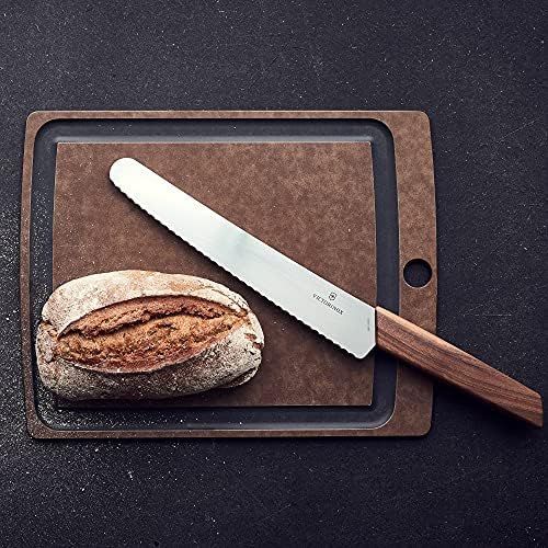  Victorinox Swiss Modern Brotmesser mit Holzgriff, Wellenschliff, 22 cm Klinge, Rostfrei, Edelstahl