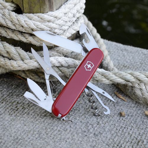  Victorinox Taschenmesser Huntsman (15 Funktionen, Grosse Klinge, Schere, Holzsage, Schraubendreher)