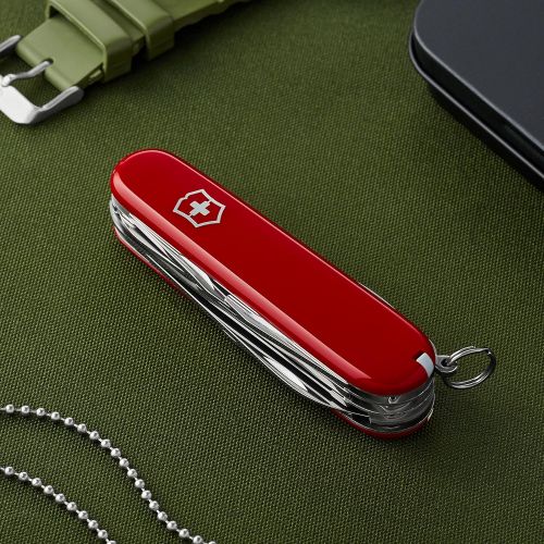  Victorinox Taschenmesser Huntsman (15 Funktionen, Schere, Holzsage, Schraubendreher) rot