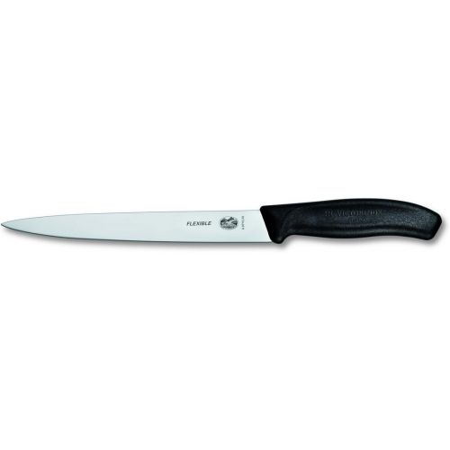  Victorinox Swiss Classic Filetiermesser, 26 cm flexible Klinge, Rostfrei, Edelstahl, Spuelmaschinengeeignet, Geschenkbox, schwarz