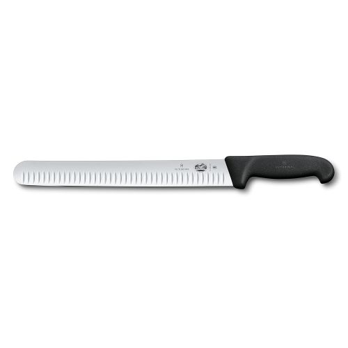  Victorinox Swiss Army - 47645 Cutlery Fibrox Pro Slicing Knife, Granton Blade, Black, 12-Inch