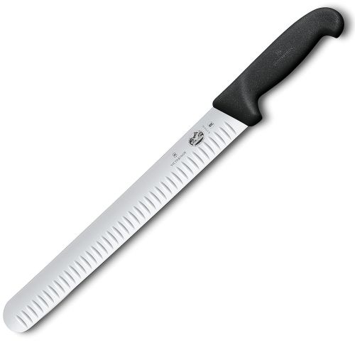  Victorinox Swiss Army - 47645 Cutlery Fibrox Pro Slicing Knife, Granton Blade, Black, 12-Inch