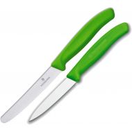 Victorinox Classic Collection 4.25 Utility Knife and 3.25 Paring Knife - Green