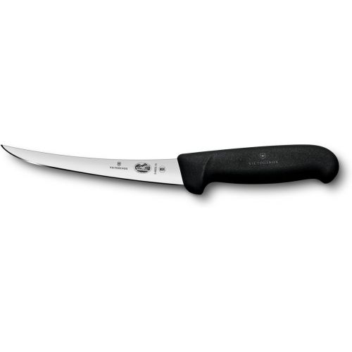  Victorinox Fibrox Pro 6-inch Curved Boning Knife with Semi-Stiff Blade, Black