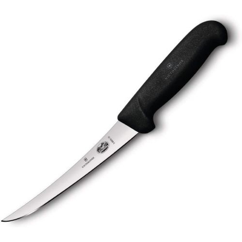  Victorinox Fibrox Pro 6-inch Curved Boning Knife with Flexible Blade, Black