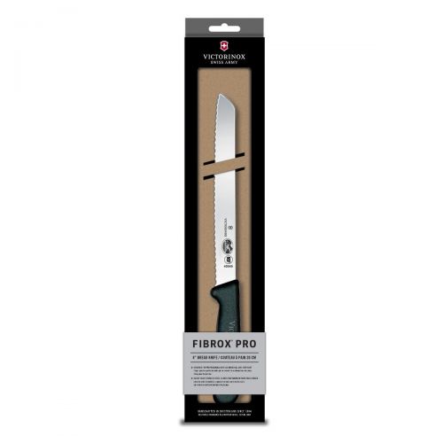  Victorinox sdf Swiss Army 8 Serrated Bread Knife with Fibrox Handle, 47549, Black