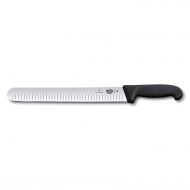 Victorinox 12 Inch Slicing Knife High Carbon Stainless Steel Granton Blade for Efficient Slicing, Fibrox Pro Handle