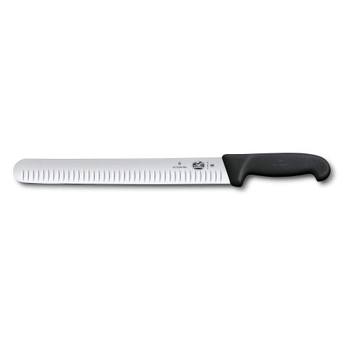  Victorinox 12 Inch Slicing Knife High Carbon Stainless Steel Granton Blade for Efficient Slicing, Fibrox Pro Handle