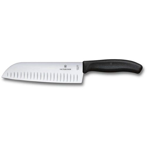  [아마존베스트]Victorinox VIC-5.2523.17US2 Fibrox Pro Santoku 7 Granton Blade 1½ width at handle Black,Multi