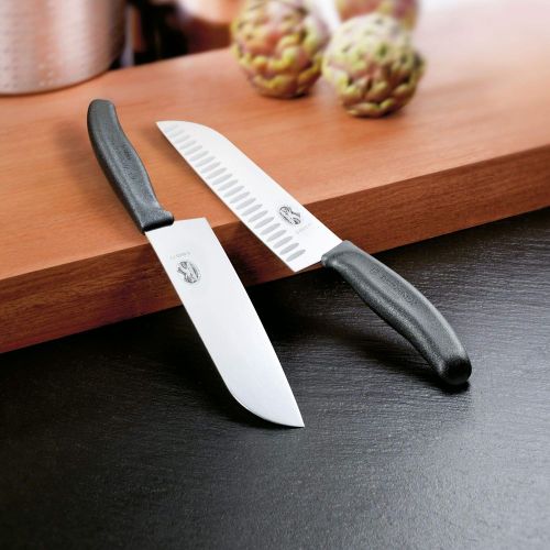  [아마존베스트]Victorinox 17 cm Swiss Classic Santoku Knife in Blister Pack, Black
