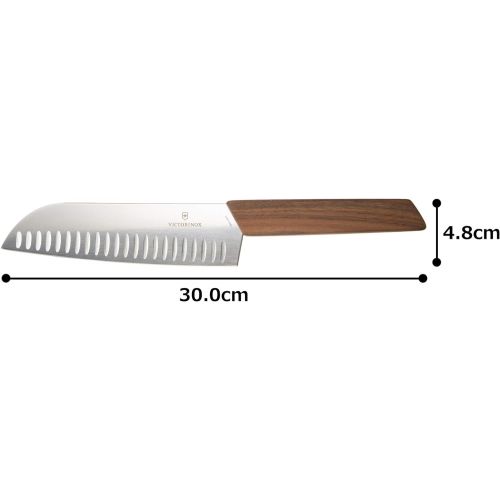  [아마존베스트]Victorinox Swiss Modern Santoku Knife in Gift Box, 17 cm, Walnut Wood, Gift Box